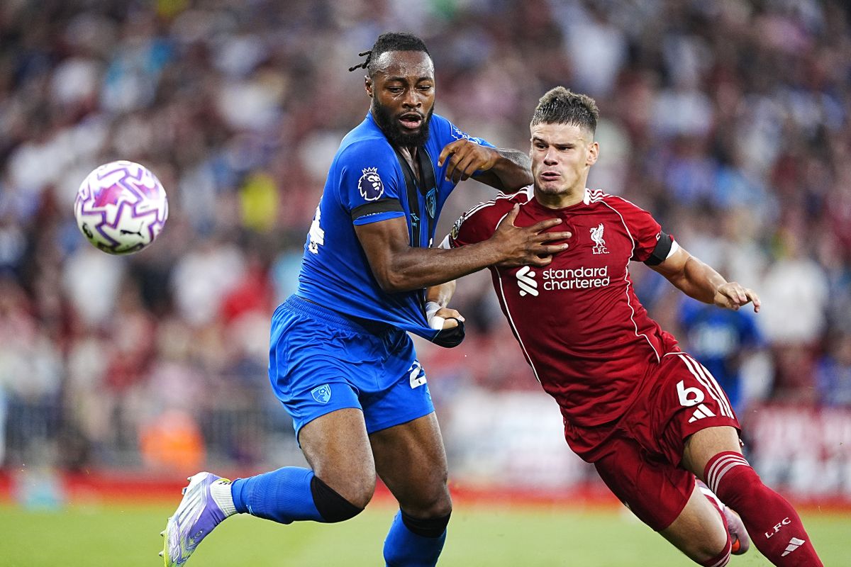 Semenyo megnehezítette Kerkez Milos életét a Liverpool Bournemouth elleni mérkőzésén