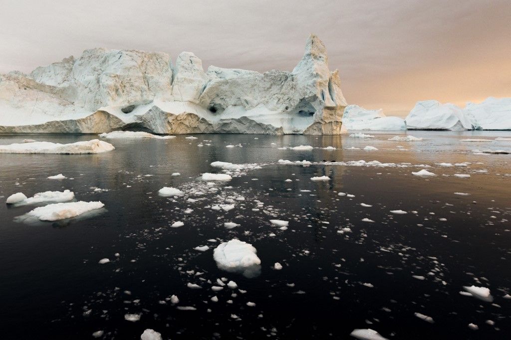 2022-09-17 22:47:41 Ilulissat, icebergs in Disko Bay. ANP / Dutch Height / Robert Meerding netherlands out - belgium out (Photo by ROBERT MEERDING / ANP MAG / ANP via AFP)