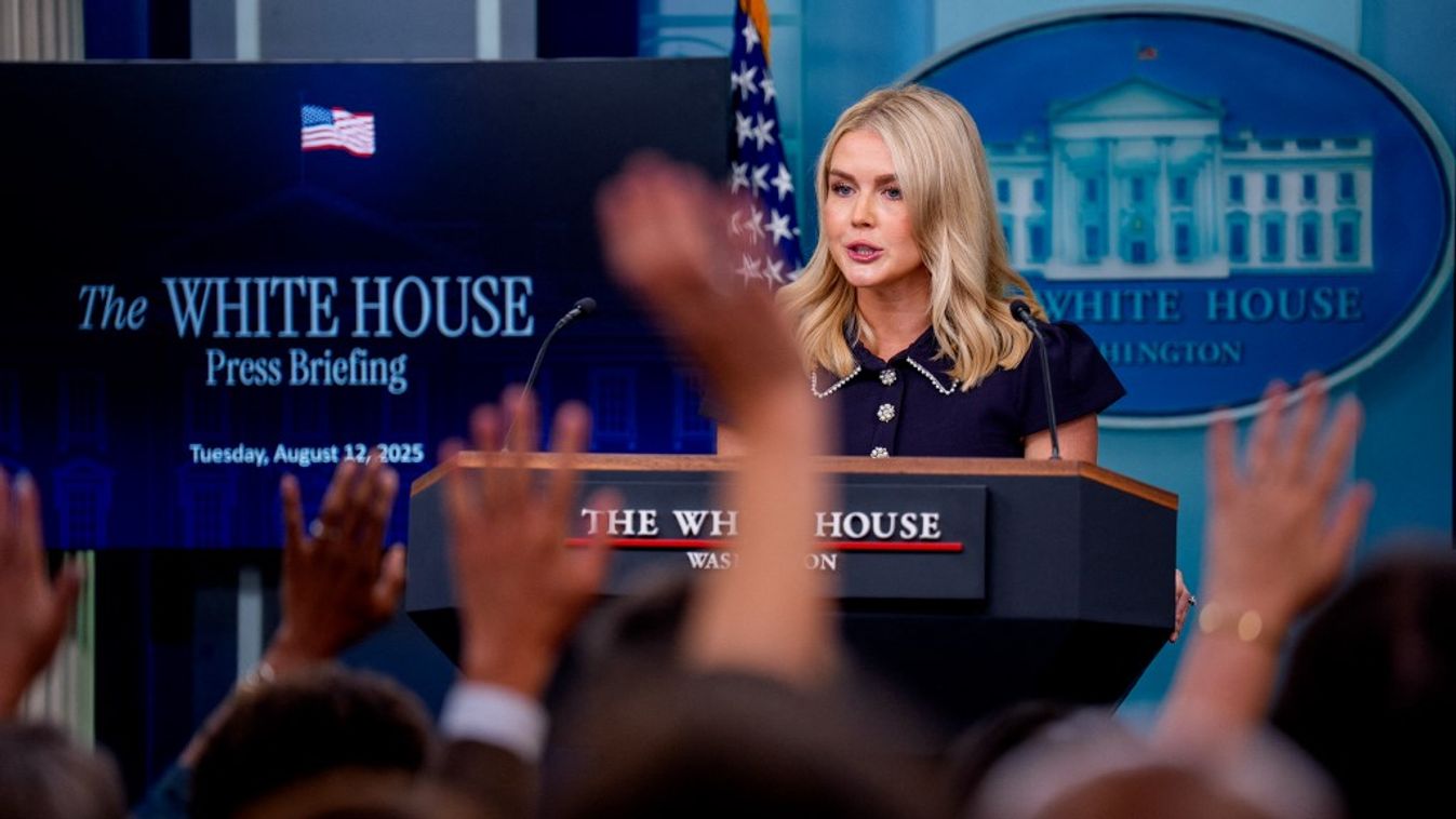 Karoline Leavitt, a Fehér Ház sajtótitkára (Fotó: AFP)