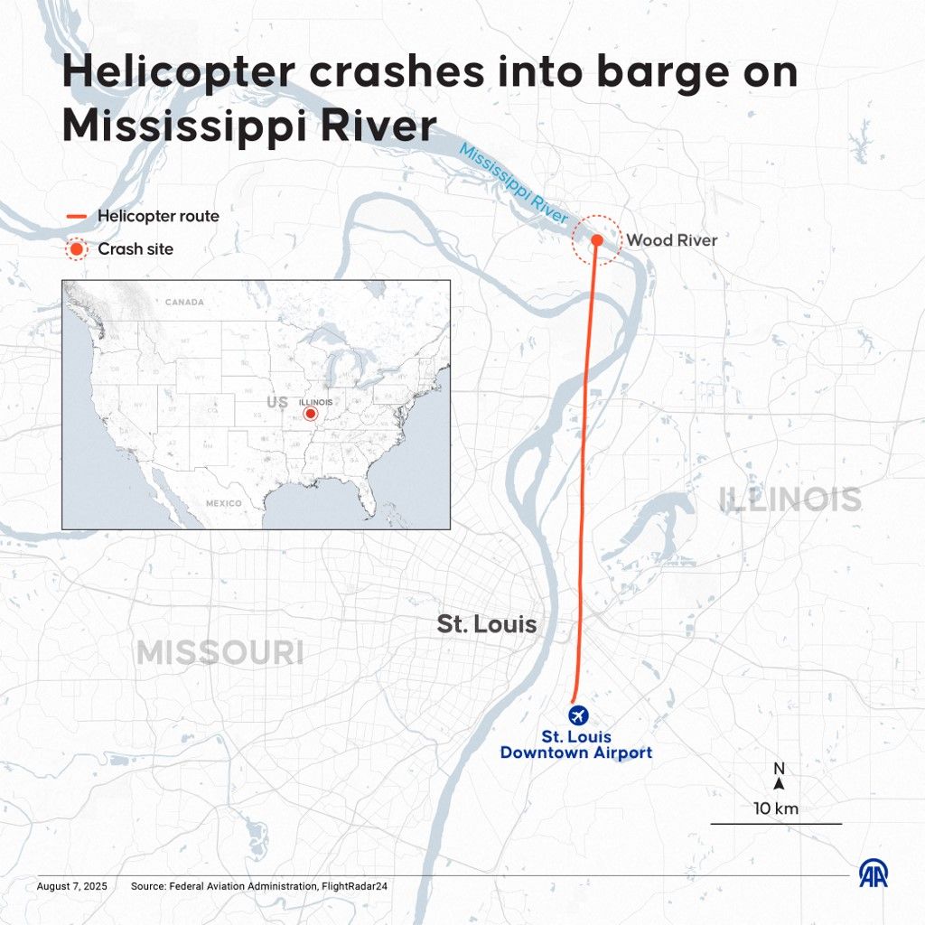 A helikopter baleset helyszíne térképen 