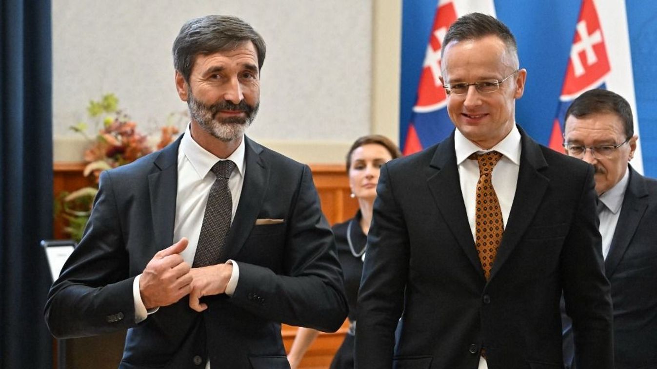 Juraj Blanár és magyar kollégája, Szijjártó Péter