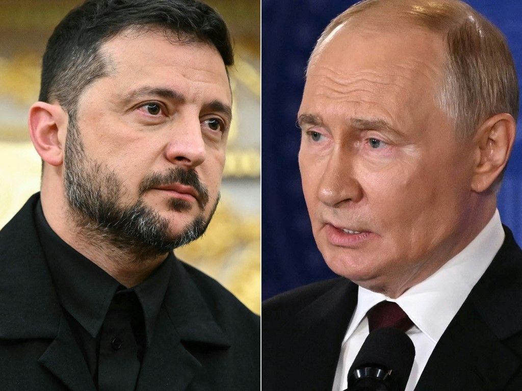 Putyin az ünnepen sem kímélte Zelenszkij Ukrajnáját (Fotó: AFP)