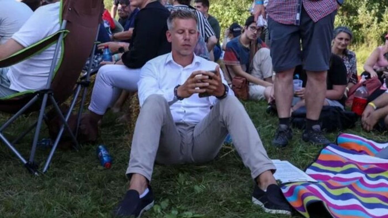 Magyar Peter at the Tisza Party’s failed event in Transylvania (Source: Facebook)
