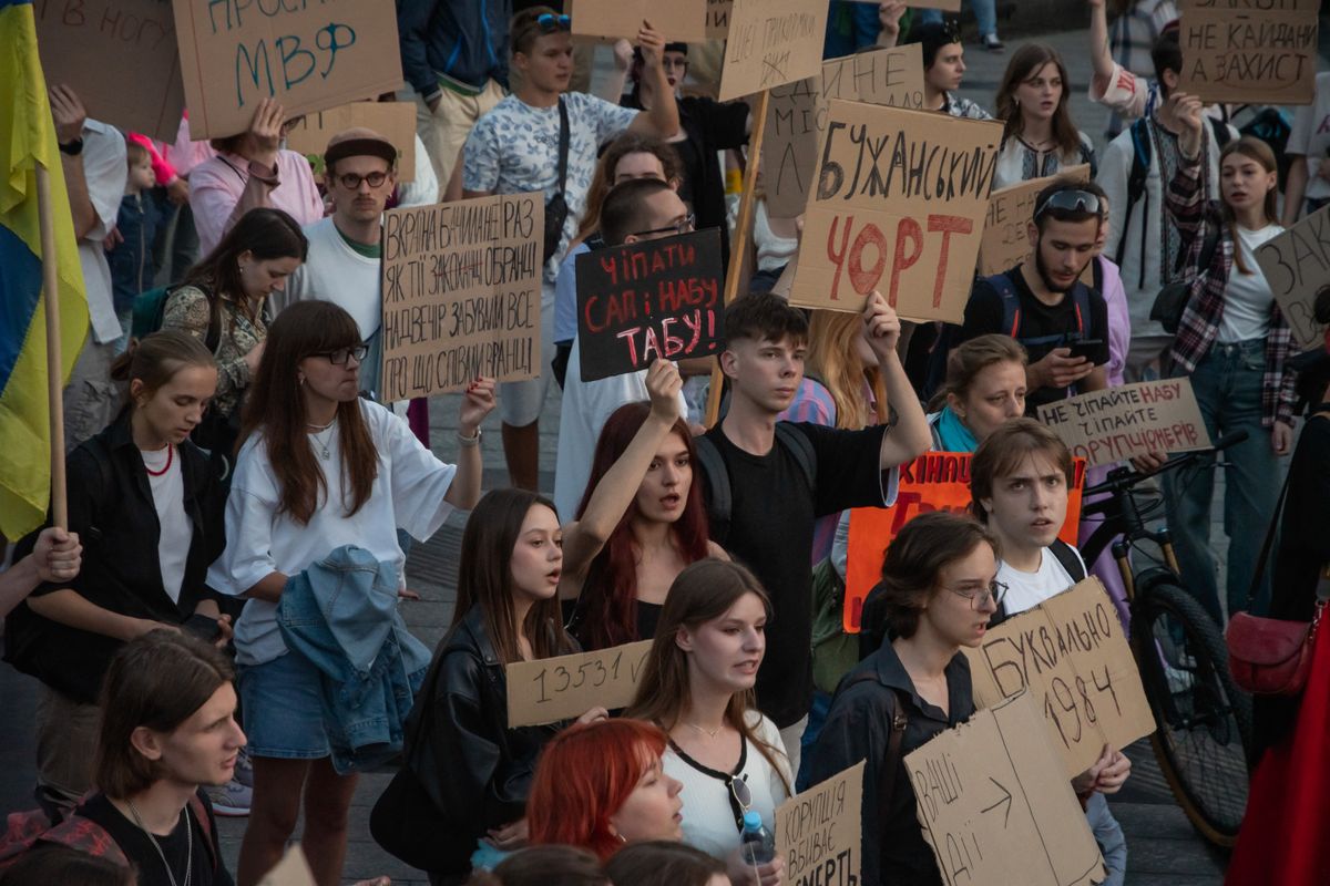Az ukrán korrupcióellenes hivatalok mellett rengetegen álltak ki