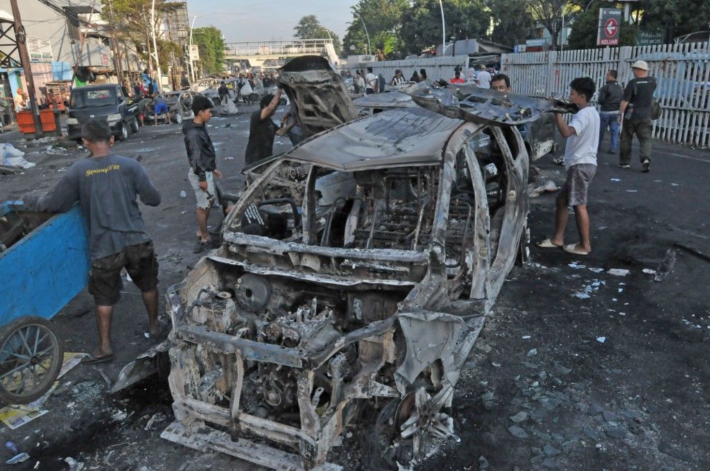 Augusztus 30-án, péntek este, Indonézia fővárosában, Jakartában zavargások törtek ki (Fotó: DASRIL ROSZANDI / ANADOLU)