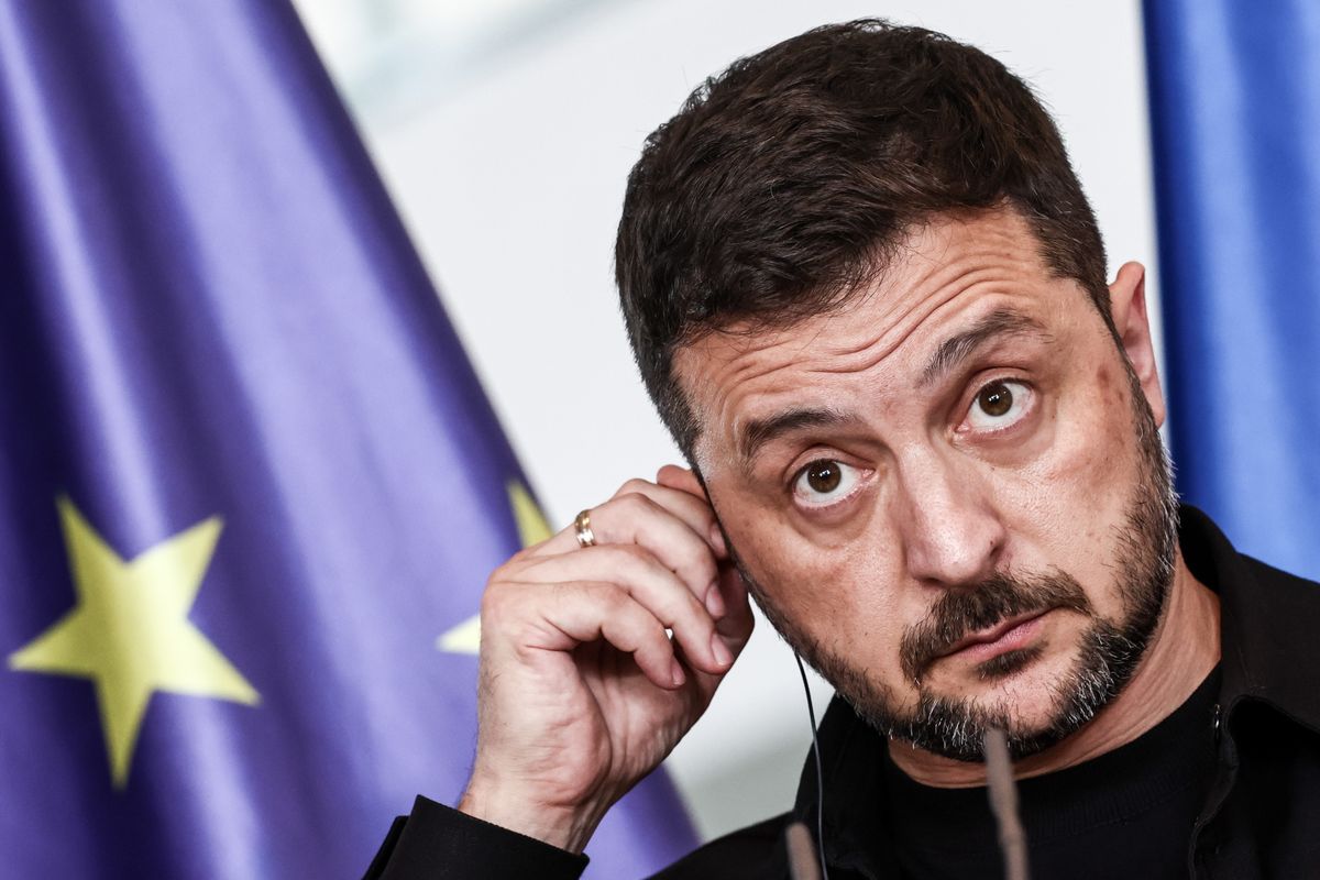 Volodomir Zelenszkij ukrán elnök már nyíltan fenyegeti Magyrországot (Fotó: Filip Singer / MTI/EPA)