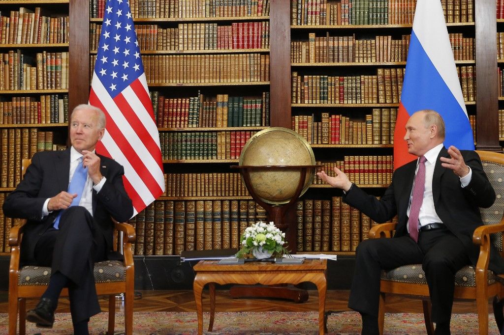 Joe Biden és Vlagyimir Putyin orosz elnök (Fotó: AFP)