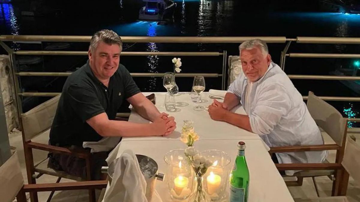 Orbán Viktor a horvát elnökkel találkozott a nyaralásán