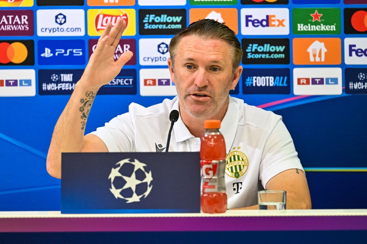 Robbie Keane a Qarabag elleni BL-selejtező előtti sajtótájékoztatón