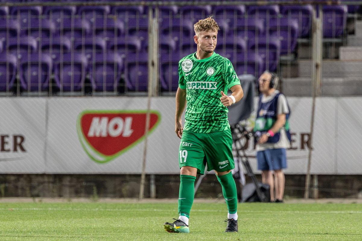 Horváth Kevin egy szép lövés után, élet első élvonalbeli góljával vezetett a Paks az Újpest ellen