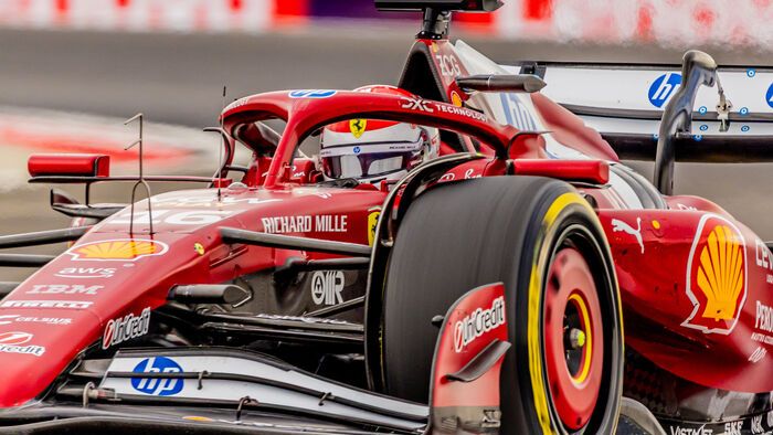 Charles Leclerc a magyar futam második felében már nem tudta hozni a korábbi tempóját.