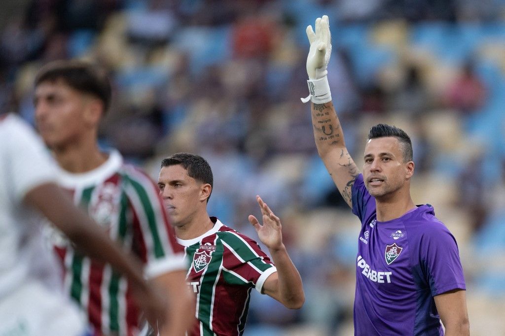 Fábio a Fluminense–Fortaleza meccsen, amelyen beállította Peter Shilton rekordját