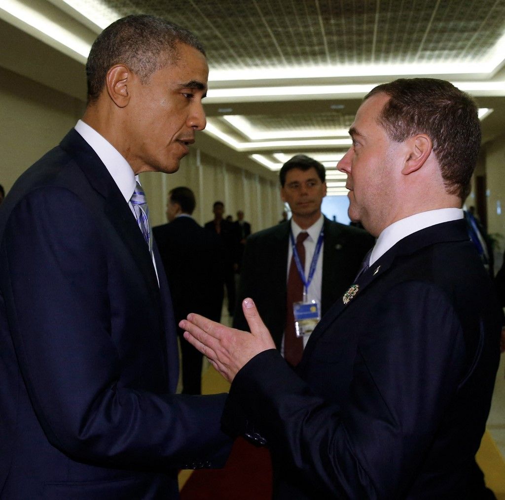 Barack Obama és Dmitrij Medvegyev (Fotó: AFP)