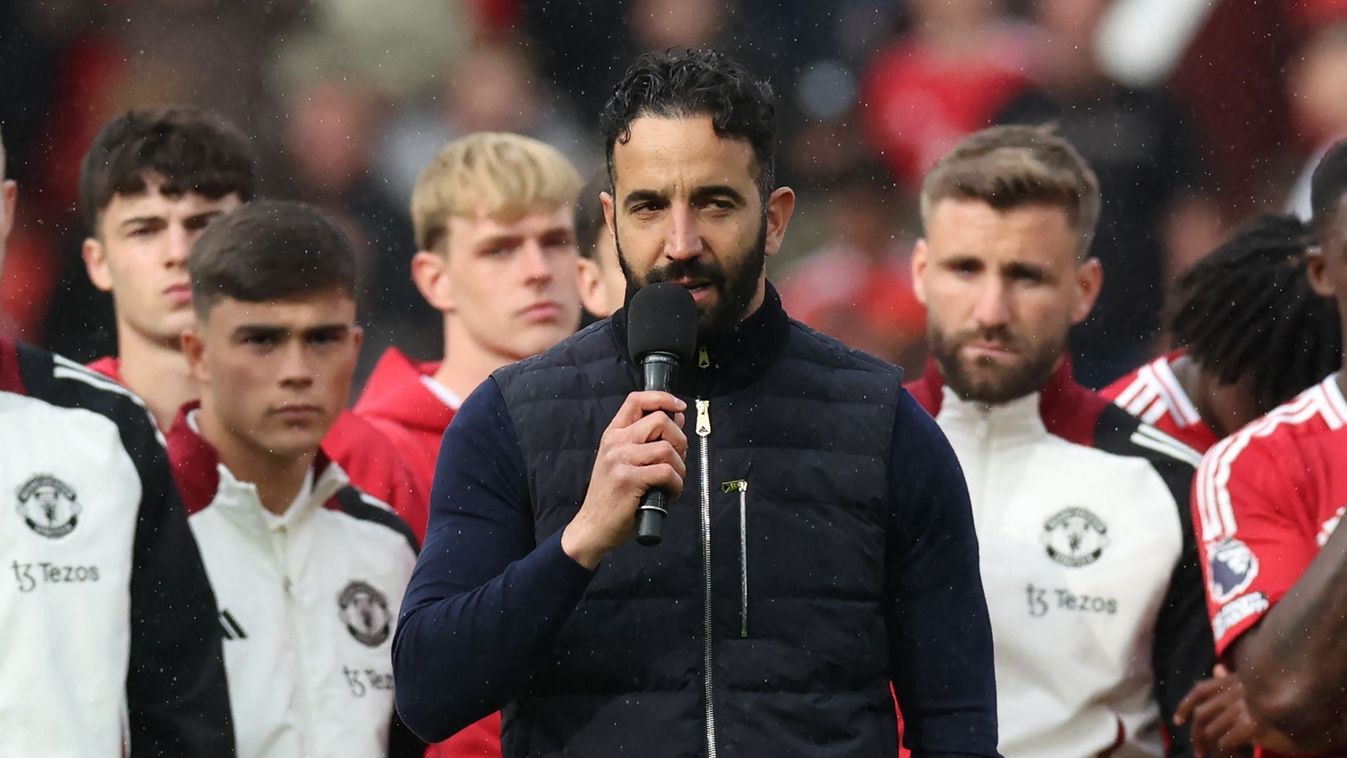 Ruben Amorim 
Manchester United's Portuguese head coach Ruben Amorim speaks to supporters after the English Premier League football match between Manchester United and Aston Villa at Old Trafford in Manchester, north west England, on May 25, 2025. United 