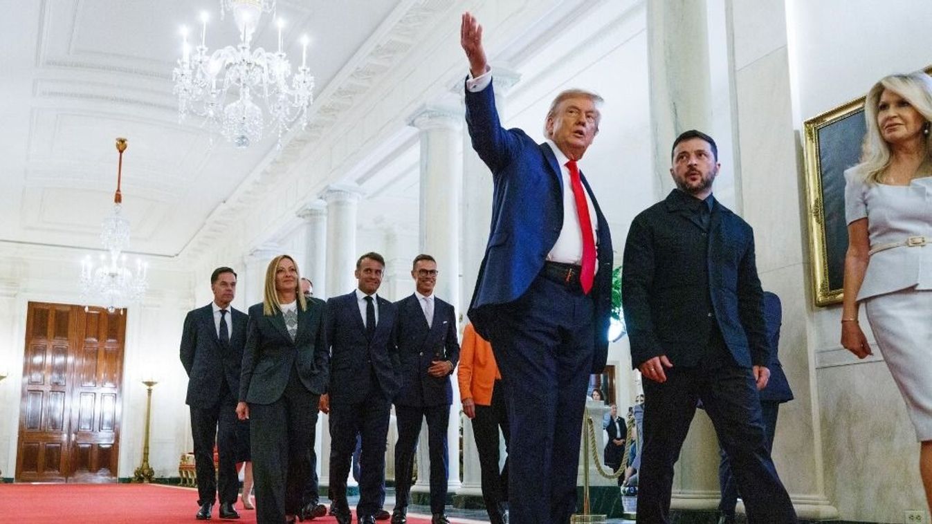 Az amerikai elnök az ukrán elnökkel és az európai delegációval Washingtonban