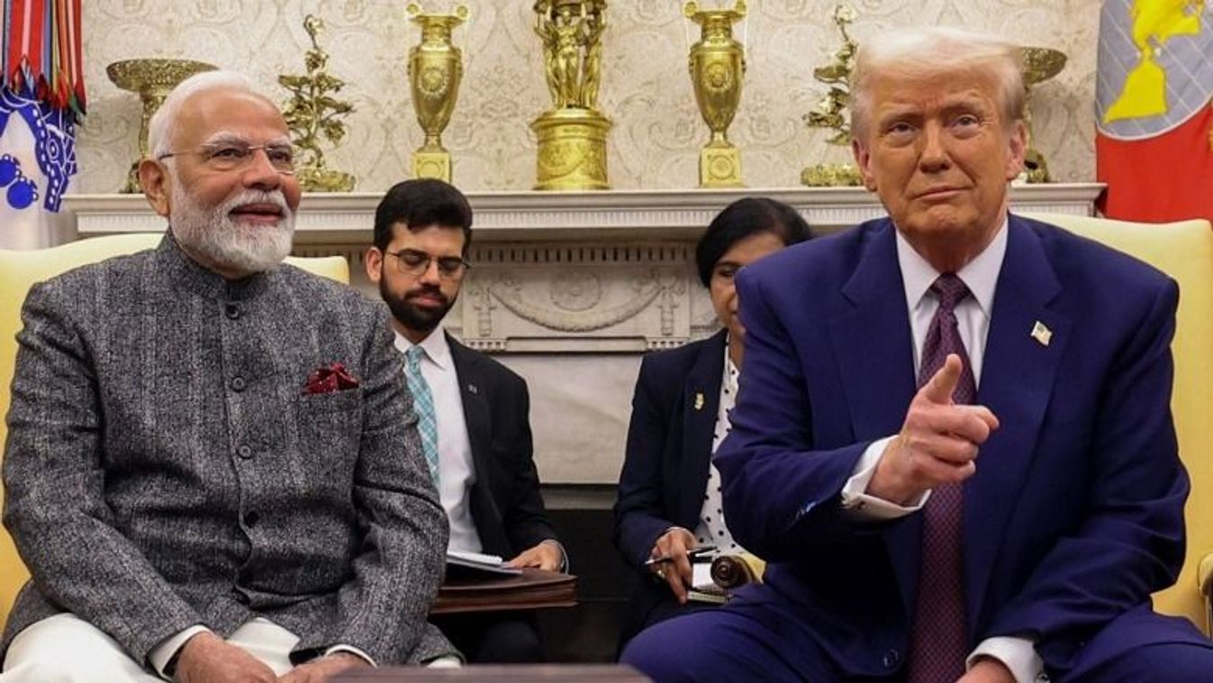 Donald Trump amerikai elnök és Narendra Modi indiai miniszterelnök