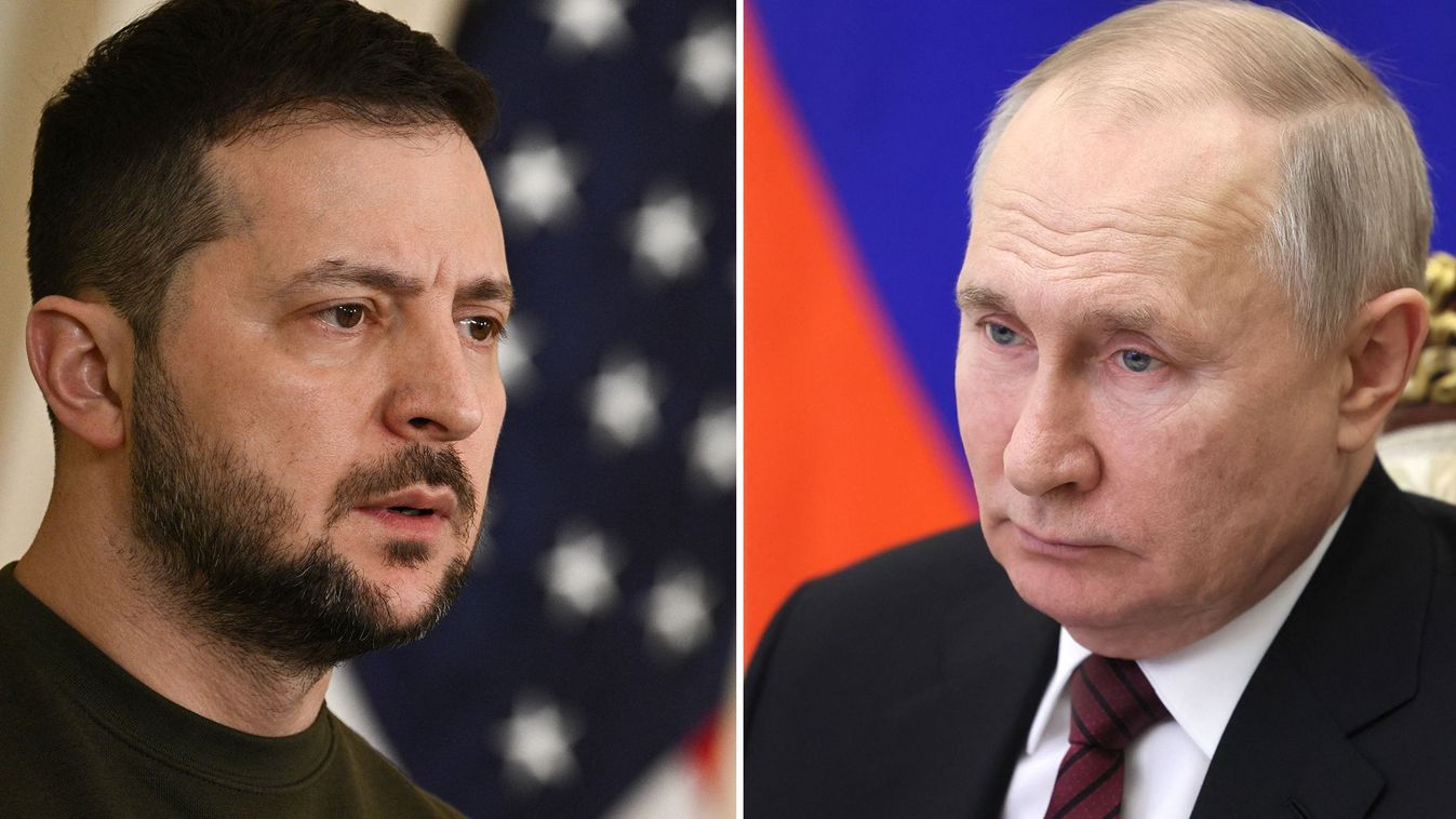 Volodimir Zelenszkij és Vlagyimir Putyin