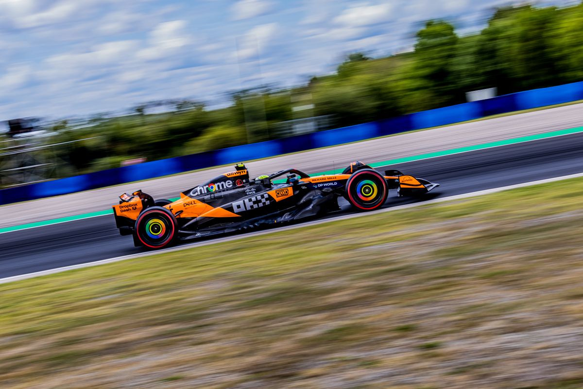 Mindkét pénteki edzésen Lando Norris volt a leggyorsabb a Hungaroringen
