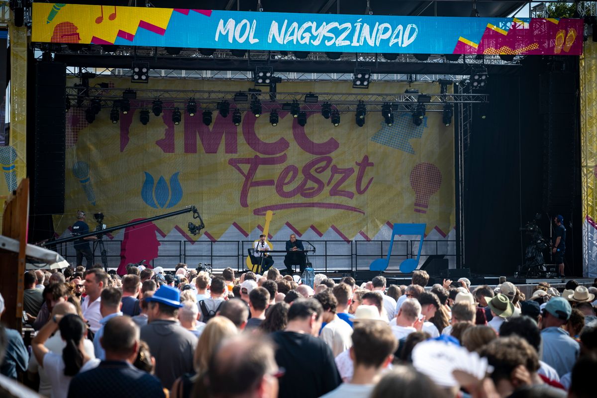 Orbán Viktor miniszterelnök Esztergomban, az MCC Feszten (Fotó: MTI/Miniszterelnöki Kommunikációs Főosztály/Benko Vivien Cher)