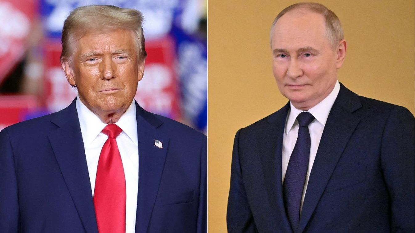Donald Trump amerikai elnök és Vlagyimir Putyin orosz elnök (Fotó: AFP)
