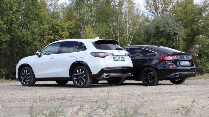 Honda Civic e:HEV - Honda ZR-V e:HEV összehasonlítás