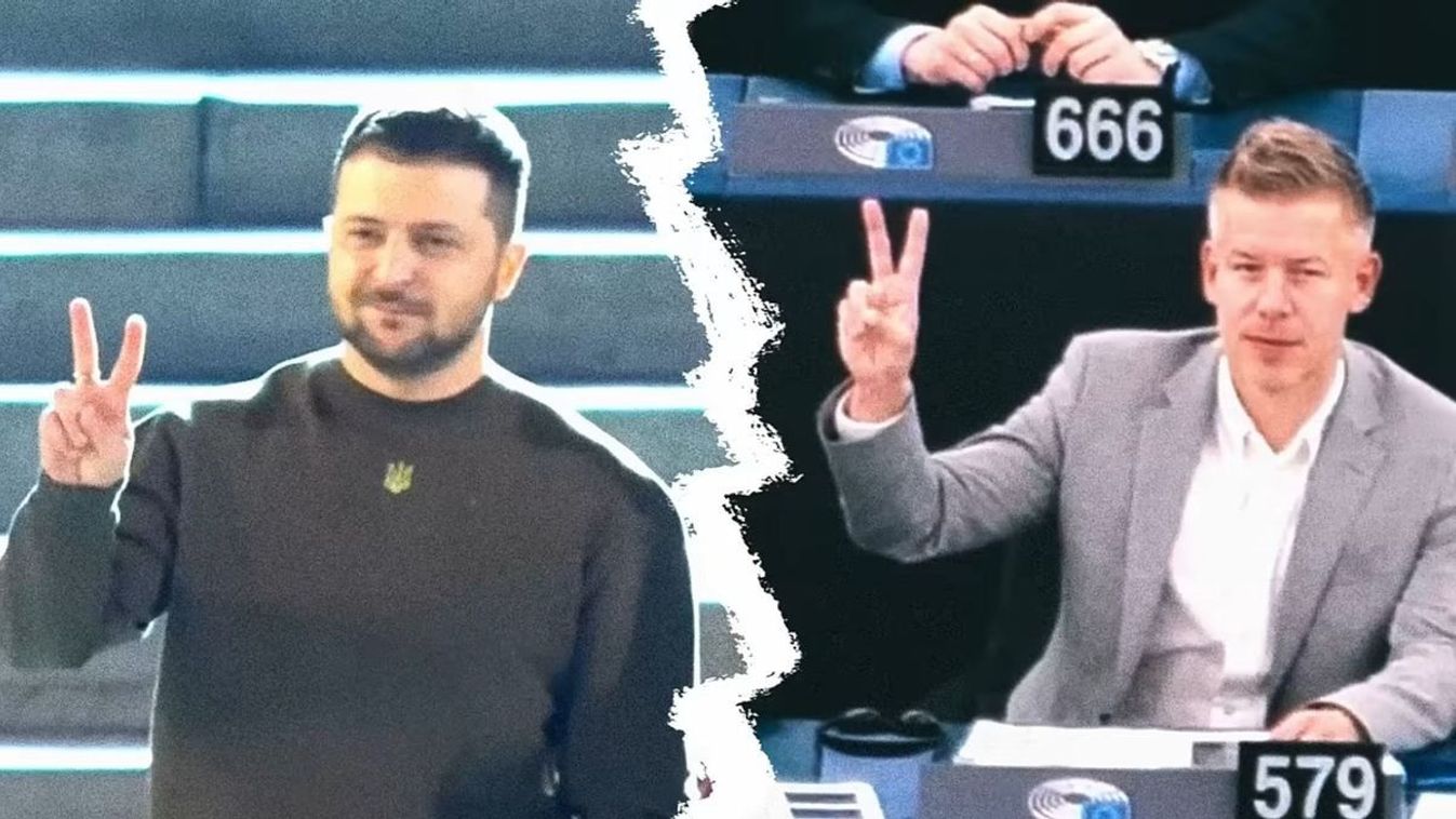 Volodimir Zelenszkij és Magyar Péter – gyanús a hasonlóság (Forrás: ripost)