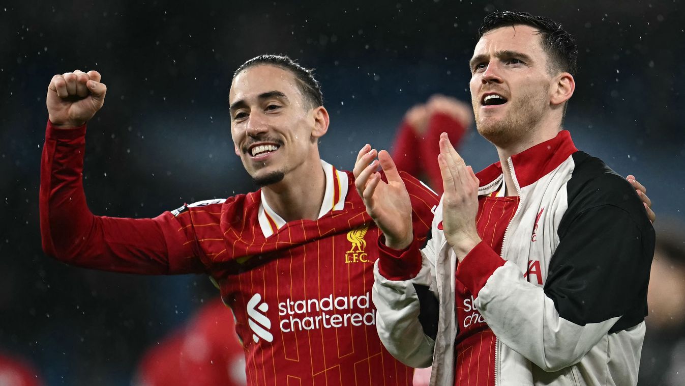 Konsztandínosz Cimíkasz
 (balra) és Andy Robertson (jobbra).