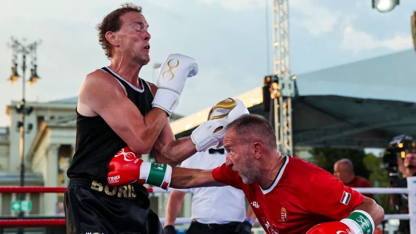 A Magyar Ökölvívók Szövetségének elnöke, Kovács István is szorítóba lépett, a World Boxing holland elnöke, Boris van der Vorst ellen.