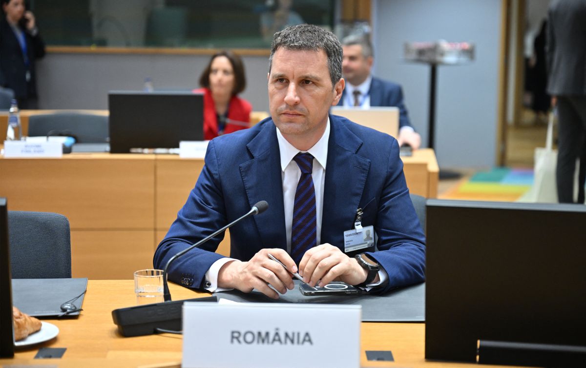 BRUSSELS, BELGIUM - MAY 13: Romanian Finance Minister Barna Tanczos attends the Annual Economic and Financial Dialogue with European Union (EU) Regional Partners in Brussels, Belgium on May 13, 2025. Dursun Aydemir / Anadolu (Photo by Dursun Aydemir / Anadolu via AFP)