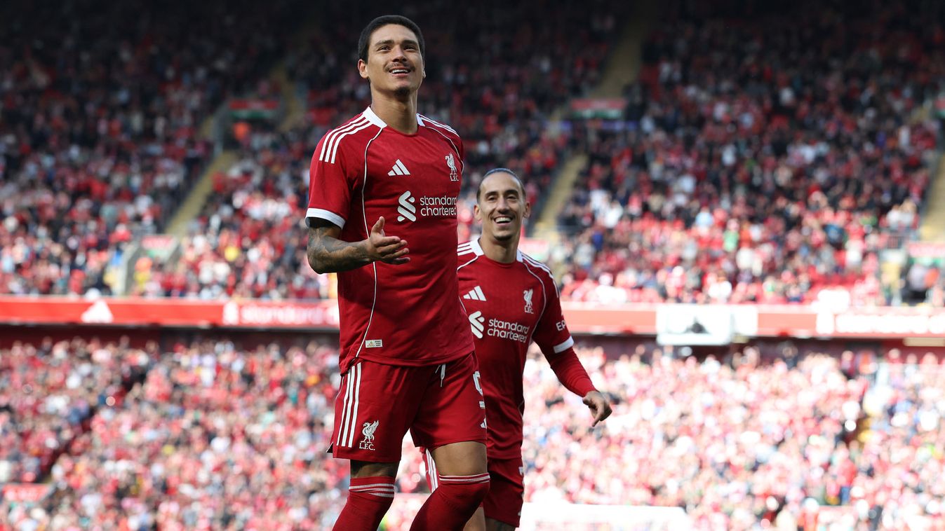 Darwin Núnez (balra) utolsó gólját hétfőn rúgta a Liverpool színeiben