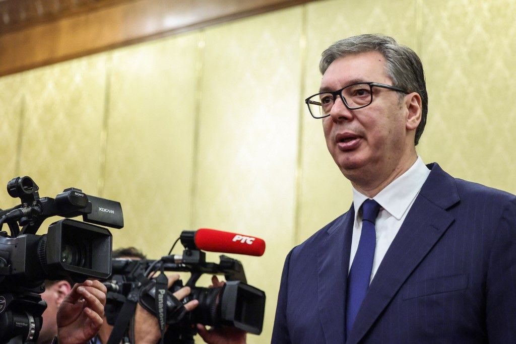 Vucsics söpredéknek nevezte a tüntető EP-képviselőket (Fotó: AFP)