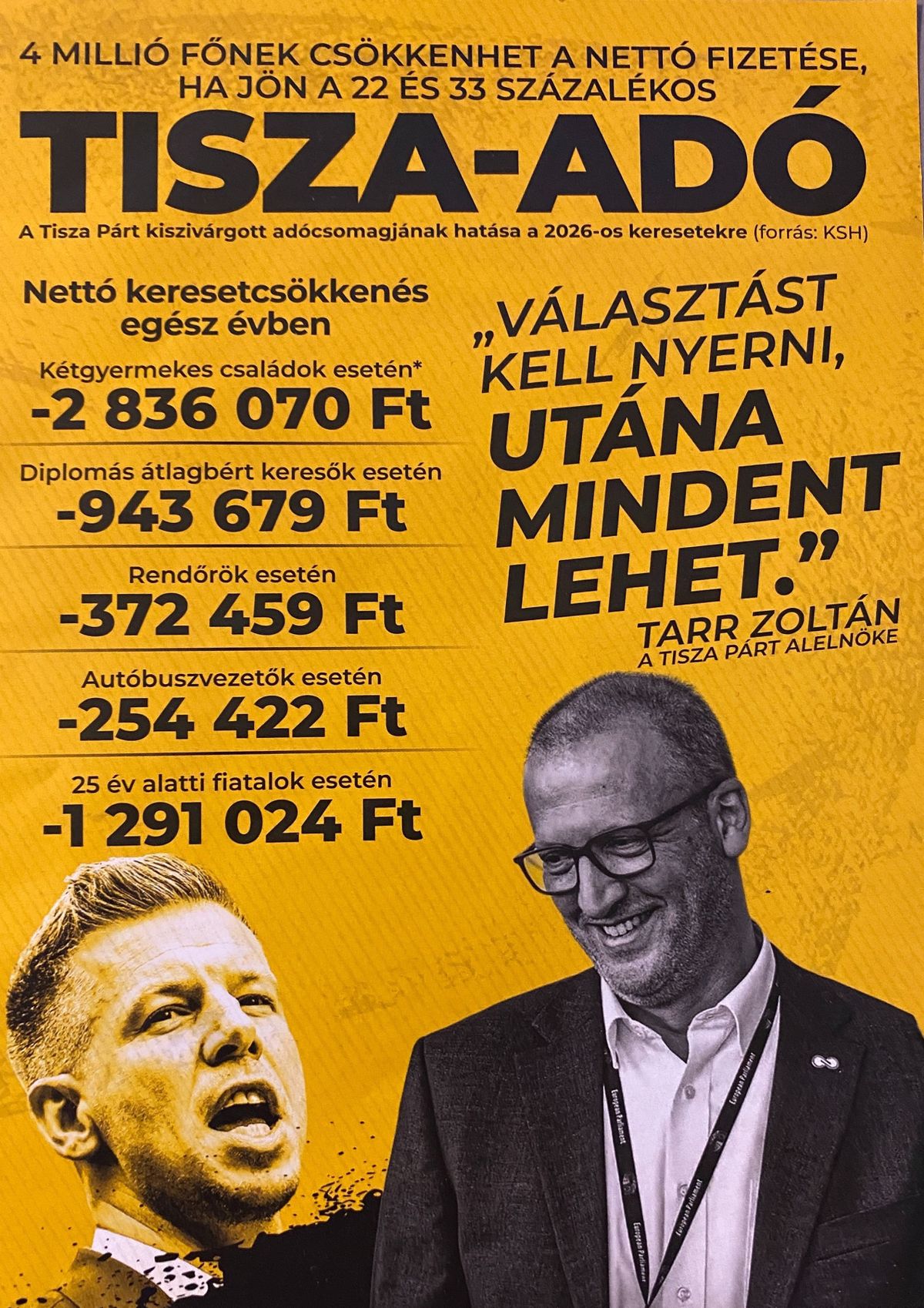 Tisza-adó szórólap