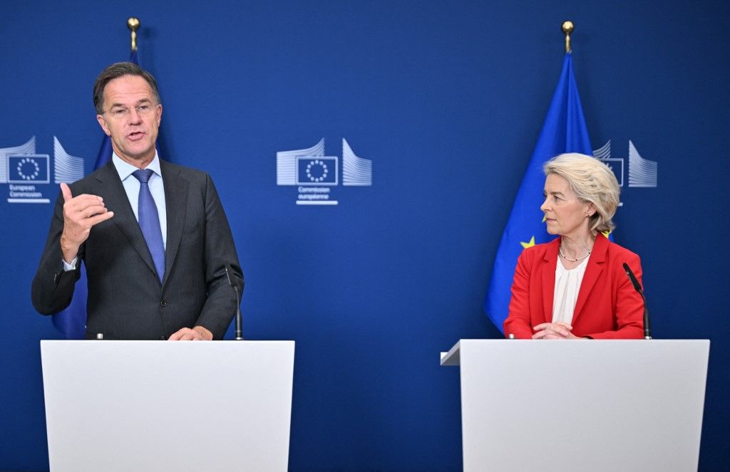 Ursula von der Leyen  bejelentette, hogy Ukrajna hamarosan 2 milliárd eurót kap drónokra (Fotó: DURSUN AYDEMIR / ANADOLU)