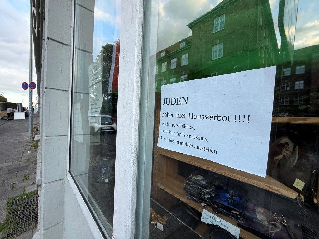 Antiszemita felirat Flensburgban