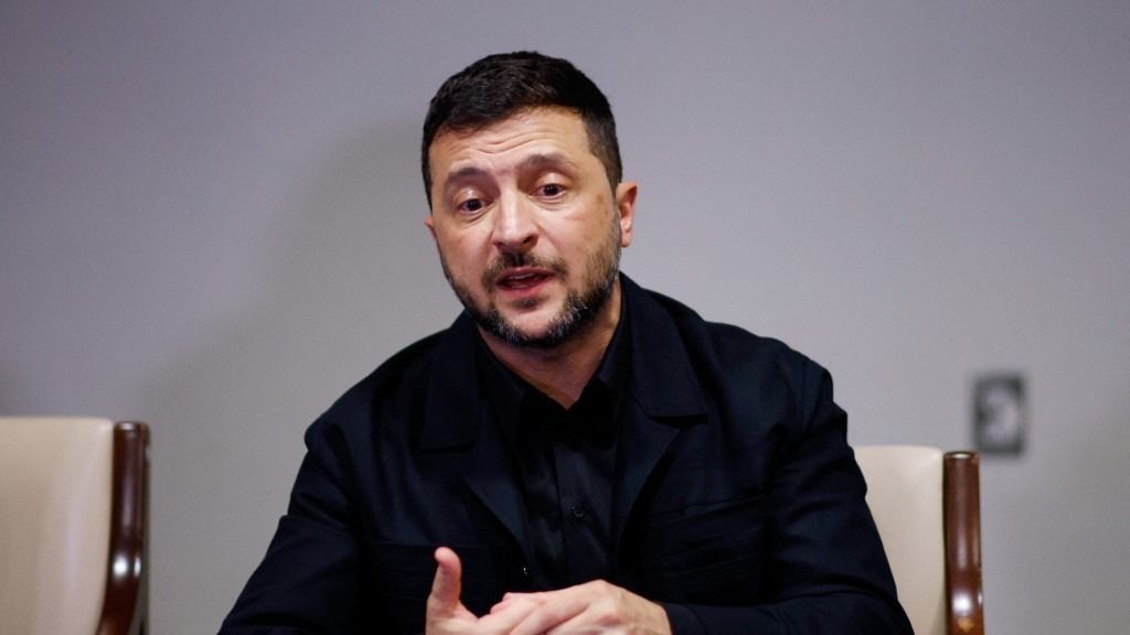 Volodimir Zelenszkij (Fotó: LEONARDO MUNOZ / AFP)
