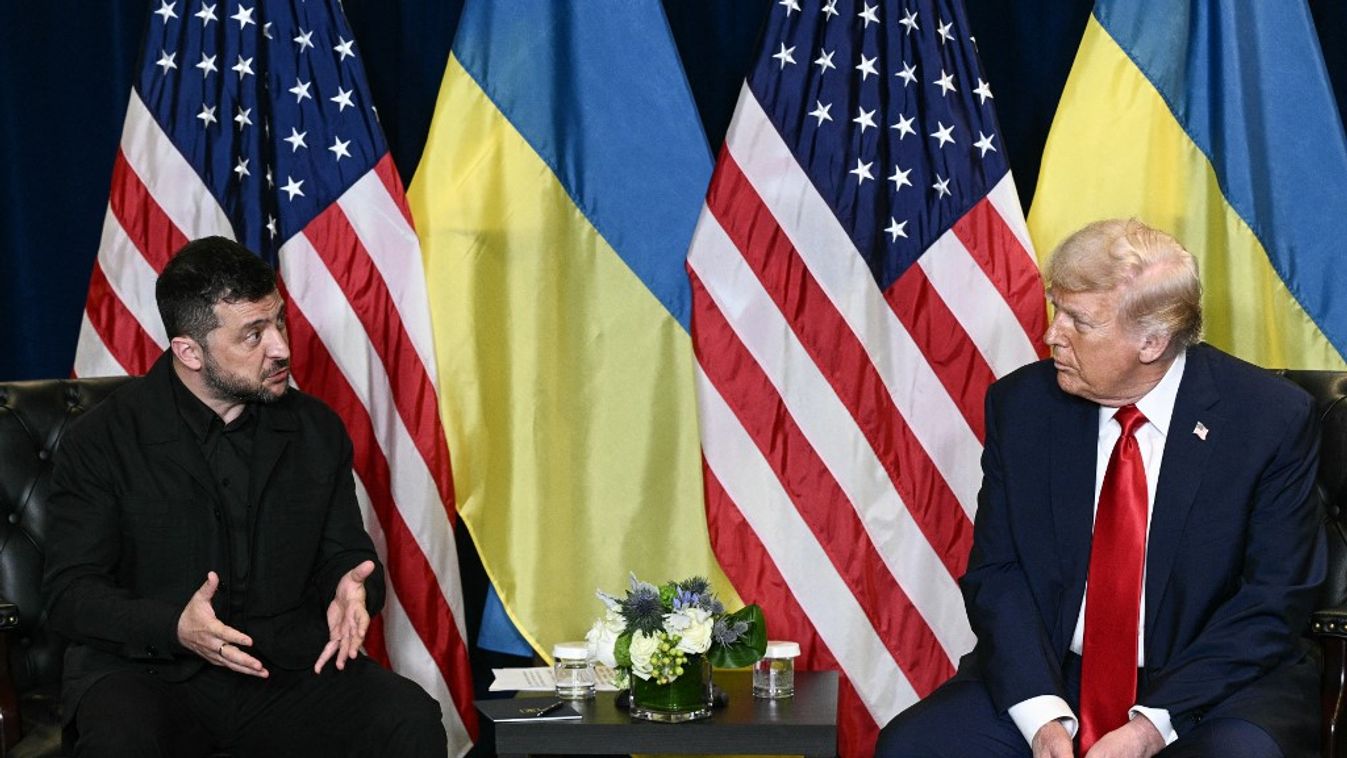 Volodimir Zelenszkij ukrán elnök és Donald Trump amerikai elnök (Fotó: AFP)