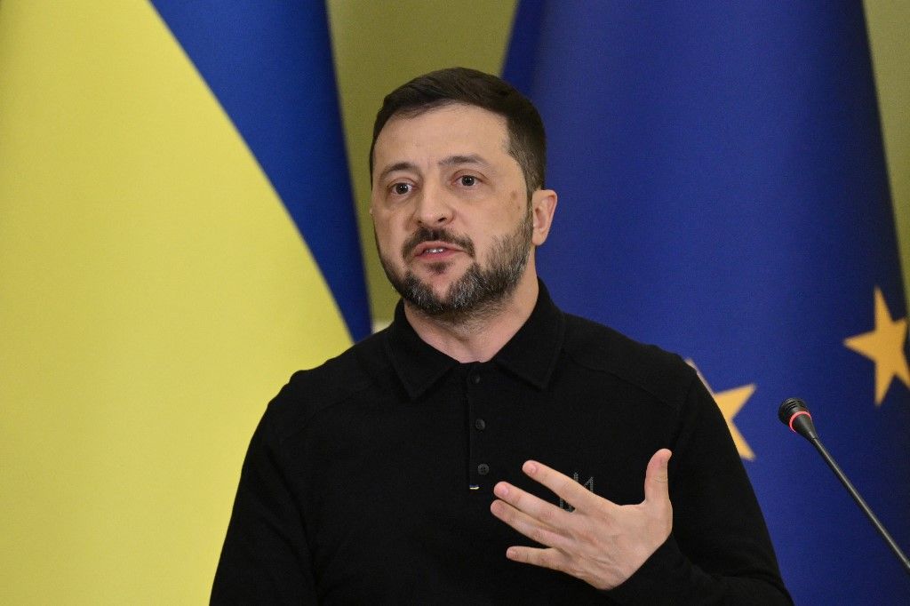 Volodimir Zelenszkij ukrán elnök (Fotó: AFP)