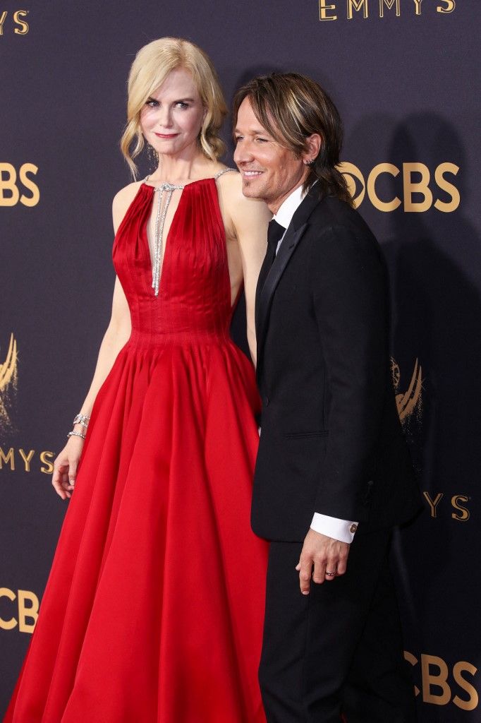 (FILE) Nicole Kidman and Keith Urban split after 19 years of marriage on Monday, September 29, 2025. LOS ANGELES, CALIFORNIA, USA - SEPTEMBER 17: Australian-American actress and producer Nicole Kidman and husband/Australian-American country music singer, guitarist, and songwriter Keith Urban arrive at the 69th Annual Primetime Emmy Awards held at Microsoft Theater at L.A. Live on September 17, 2017 in Los Angeles, California, United States. (Photo by Xavier Collin/Image Press Agency/NurPhoto) (Photo by Image Press Agency / NurPhoto via AFP)