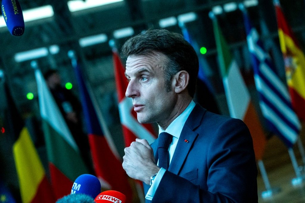 Emmanuel Macron francia elnök (Fotó: AFP)