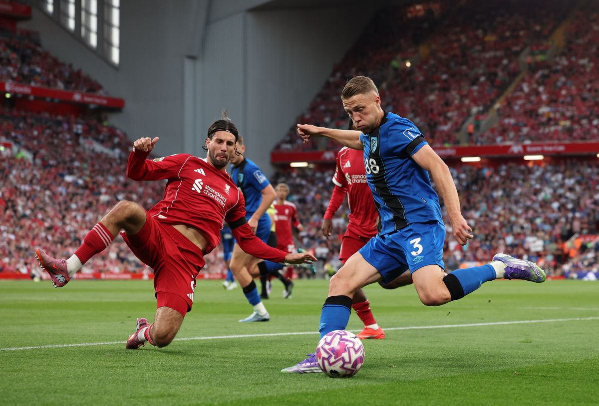 Szoboszlai Dominik középpályás létére jobb oldali védőt játszik a Liverpoolban