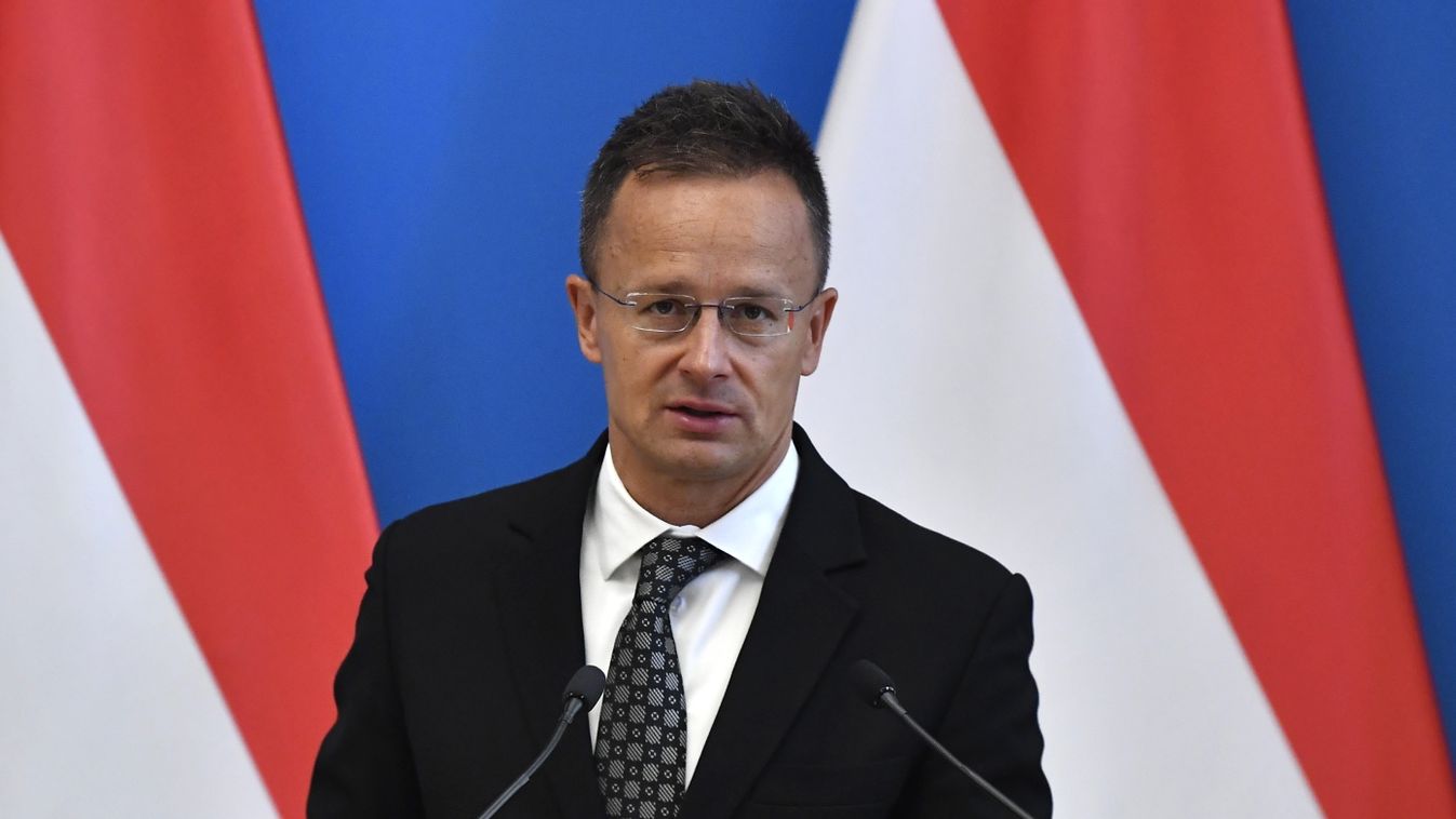  Szijjártó Péter külgazdasági és külügyminiszter a Support Services Group Europe Zrt. beruházásának bejelentésén a Külgazdasági és Külügyminisztériumban 2025. szeptember 16-án (Fotó: MTI/Soós Lajos)