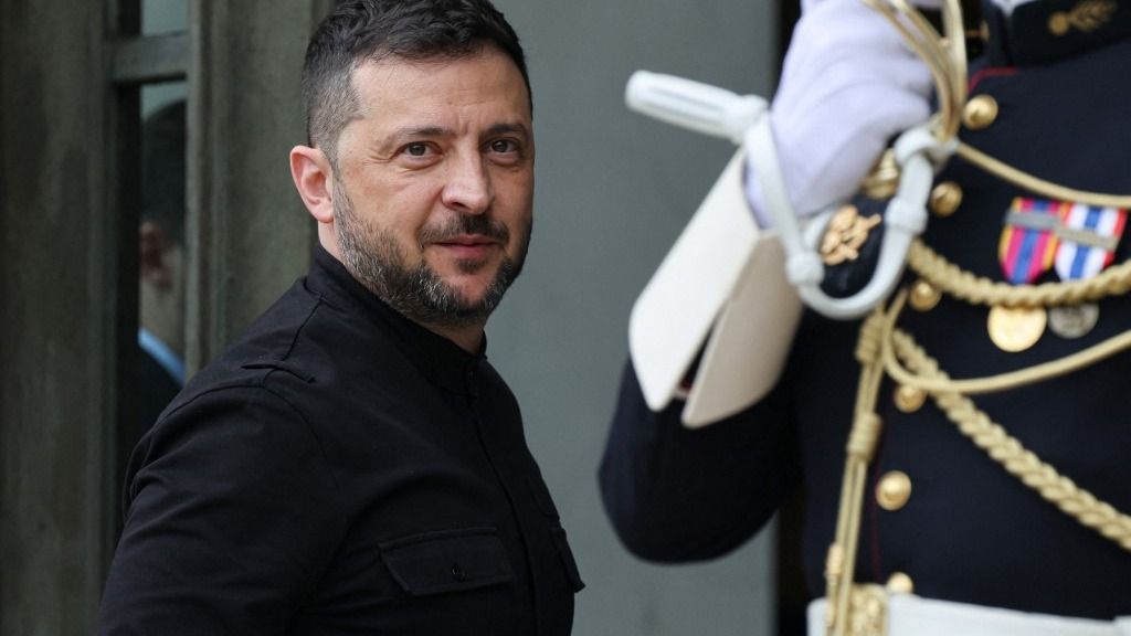 Volodimir Zelenszkij (Fotó: LUDOVIC MARIN / AFP)