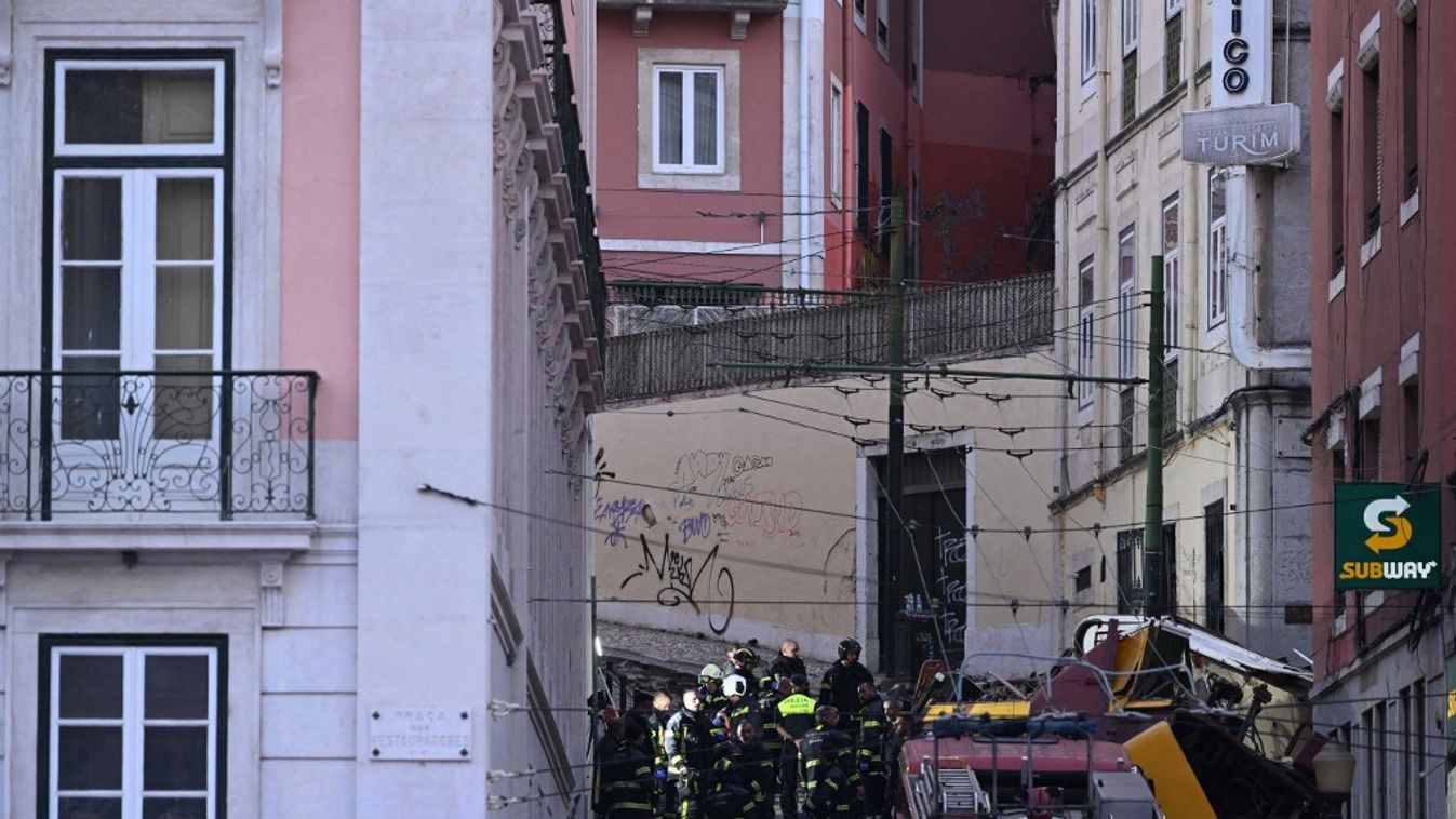 Hatalmas a gyász Lisszabonban a tragédia után (Fotó: AFP)