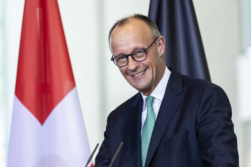 Merz Putyint támadta (Fotó: AMREI SCHULZ / Photothek Media Lab)