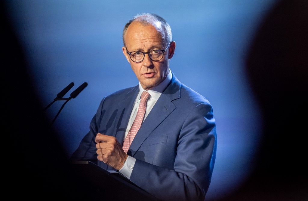 Európa „nem áll háborúban, de... már békében sem” Oroszországgal – jelentette ki szeptember 29-én Friedrich Merz, Németország kancellárja (Fotó: MICHAEL KAPPELER / DPA)