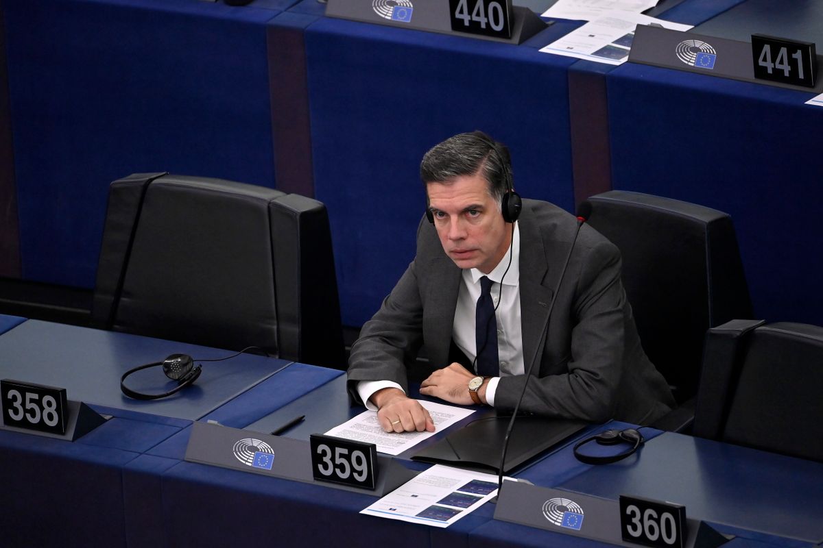 Strasbourg, 2024. szeptember 17.
Gyürk András, a Fidesz EP-képviselője az Európai Parlament plenáris ülésén Strasbourgban 2024. szeptember 17-én.
MTI/Purger Tamás