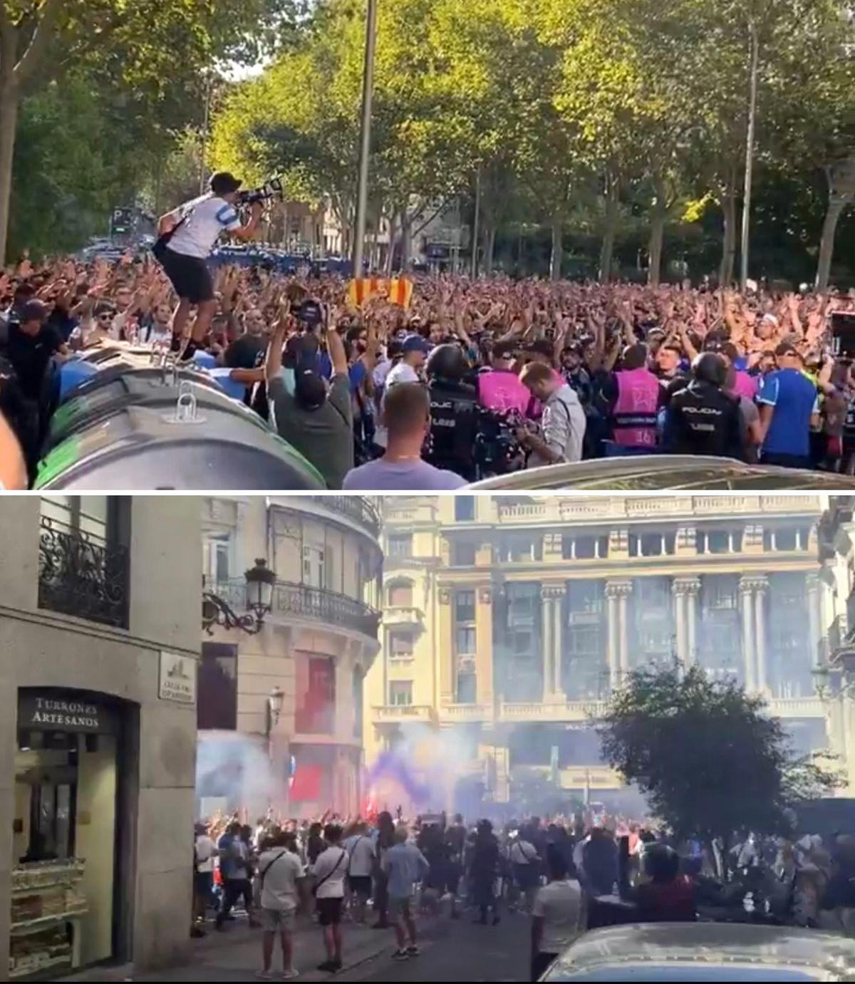 Az OM ultrái hangolnak a Real Madrid elleni meccsre 