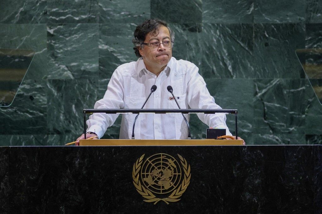 Gustavo Petro kolumbiai elnök vízumát megvonták (Fotó: LEONARDO MUNOZ / AFP)