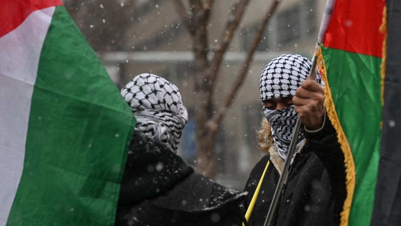 Izrael-ellenes tüntetők (Fotó: AFP)