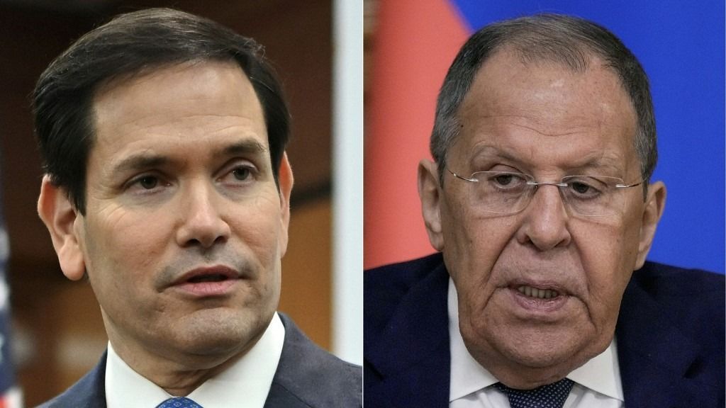(COMBO) This combination of pictures created on September 19, 2025 shows US Secretary of State Marco Rubio giving a media briefing during the ASEAN Foreign Ministers' Meeting at the Convention Centre in Kuala Lumpur on July 11, 2025.
Russia's Foreign Minister Sergei Lavrov speaking during a joint news conference with India's Foreign Minister at Zinaida Morozova's Mansion in Moscow on August 21, 2025.. Russian Foreign Minister Sergei Lavrov will meet US Secretary of State Marco Rubio on the sidelines of the United Nations General Assembly next week, Russian state media cited Moscow's UN envoy as saying on September 19, 2025. (Photo by Mandel NGAN and Alexander Zemlianichenko / POOL / AFP)